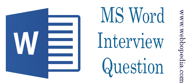 MS Word Interview Question